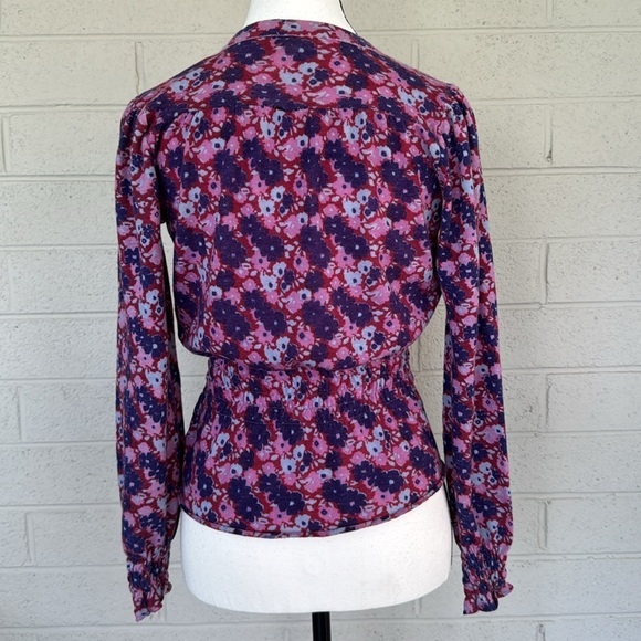 Free People floral cashmere blend cinch waist lightweight sweater, M - Picture 5 of 14